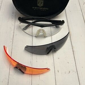 Revision Military Men's Glasses - Black, Clear, Orange